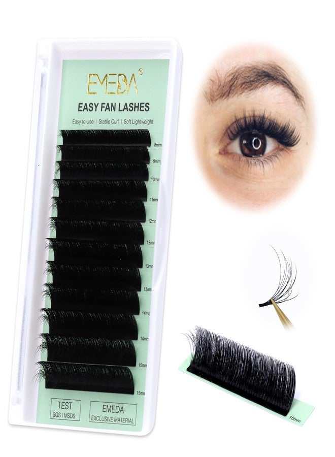 إيميدا وصلات رموش إيميدا ثلاثية الأبعاد سهلة المروحة، وصلات رموش سهلة المروحة من 2D إلى 10D، تجعيد D، 0.05، 8-15 مم، علبة مختلطة (تأثير ثلاثي الأبعاد 0.05 D MIX8-15mm) - Image 1